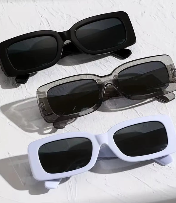 3PCS Square Fashion Women Sunglasses Y2K Hip Hop Vacation Beach Party Decoration Glasses Men