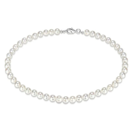 Cool Artificial White Pearl Necklace 1 Pcs Choker Beaded Chain for Men and Women Fashion Jewelry Gift