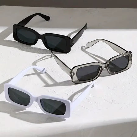 3PCS Square Fashion Women Sunglasses Y2K Hip Hop Vacation Beach Party Decoration Glasses Men