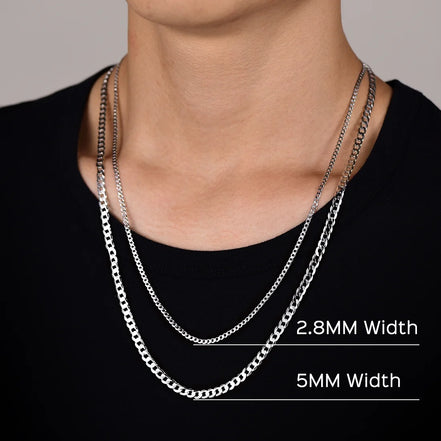 Italian S925 Sterling Silver 3Mm Figaro Chain Necklace, Suitable for Men and Women Jewelry Gifts for Anniversaries, Birthdays, Holidays, Special Occasions