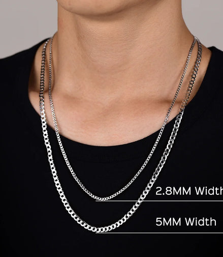 Italian S925 Sterling Silver 3Mm Figaro Chain Necklace, Suitable for Men and Women Jewelry Gifts for Anniversaries, Birthdays, Holidays, Special Occasions